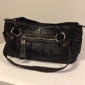 Tignanello black leather bag